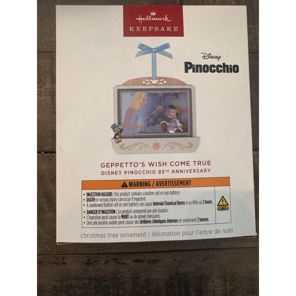 Hallmark Keepsake 2025 Geppetto's Wish Come True Disney Pinocc Ornament